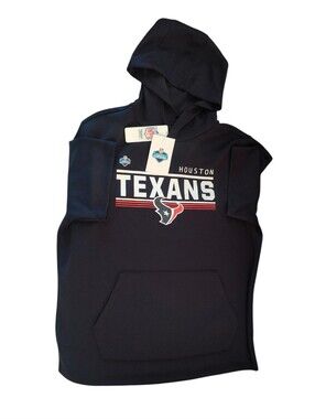 NFL Houston Texans Black Pullover Hoodie with White and Red Graphics